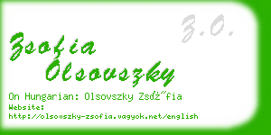 zsofia olsovszky business card